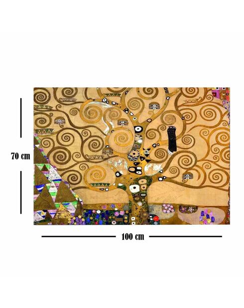 Tableau reproduction Gustav Klimt multicolore - 70x100 cm