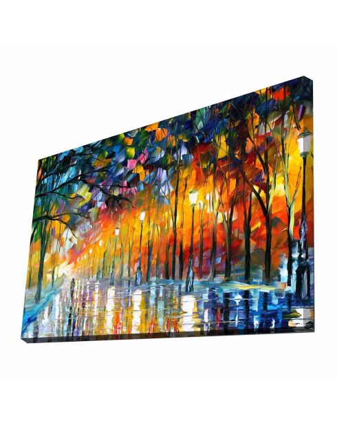 Tableau canvas décoratif Lampadaires multicolore - 70x100 cm