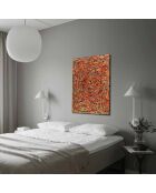 Tableau reproduction Jackson Pollock orange - 70x100 cm