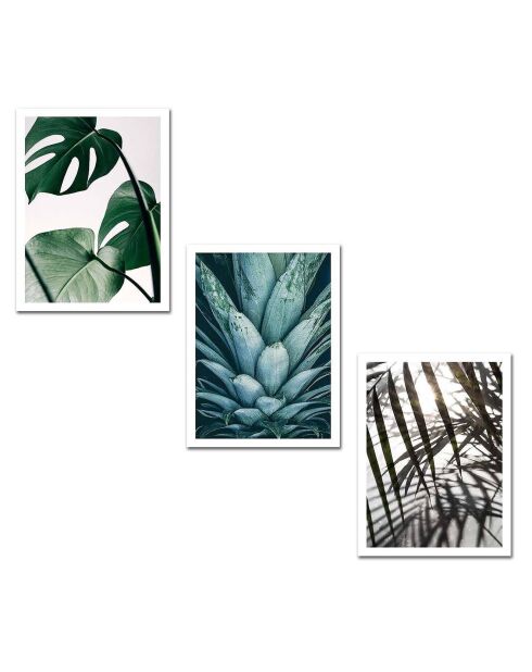 Tableau décoratif 3 pièces  Nature multicolore  - 94x40 cm