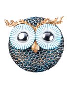 Wanddekoration aus Metall in Blau/Silber - 19x19 cm