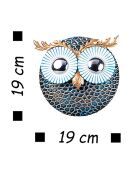 Wanddekoration aus Metall in Blau/Silber - 19x19 cm