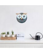 Wanddekoration aus Metall in Blau/Silber - 19x19 cm