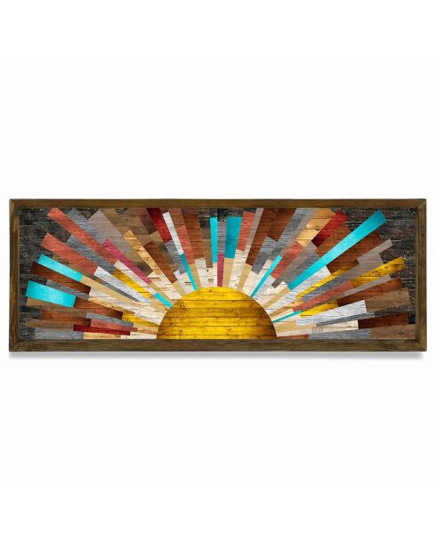 Tableau décoratif encadré multicolore - 40x120 cm