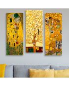 Tableau décoratif 3 pièces jaune - 70x50 cm