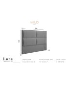 Tête de Lit en Velours Lara pétrole - 180x120 cm