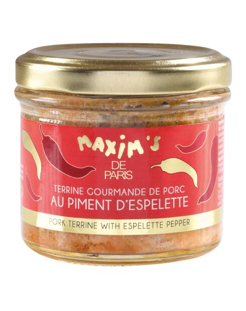 Pot de Terrine gourmande au piment d'espelette 90 gr