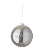 Boule de Noël Entaille grise - D.15 cm