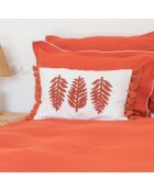 Drap housse 100% Lin Hortense terracotta