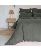 Drap housse 100% Lin Hortense kaki