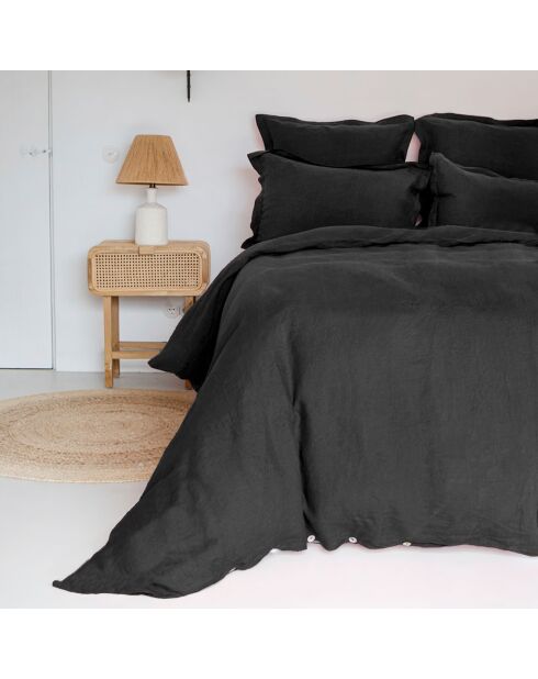 Drap housse 100% Lin Hortense caviar