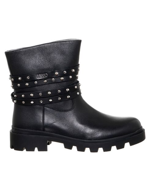 Boots en Cuir Debbie noires