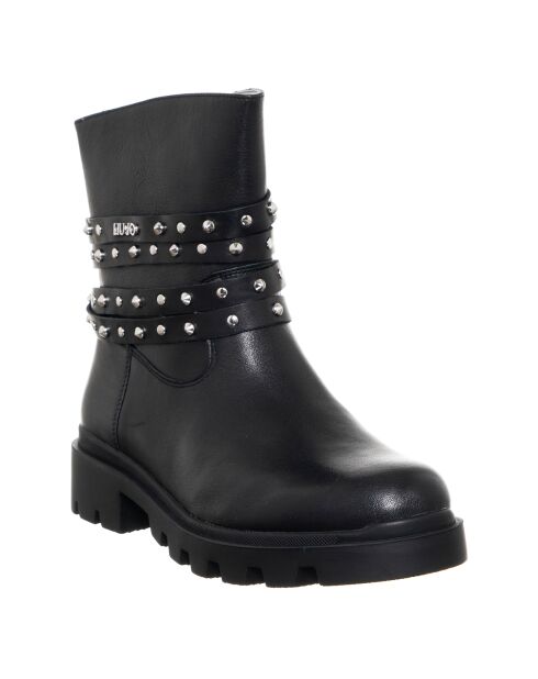 Boots en Cuir Debbie noires