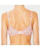 Soutien-gorge en Soie mélangée Elements rose poudré/rouge