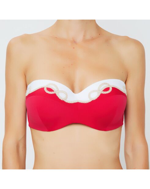 Costume da bagno rosso in coppa da D a F