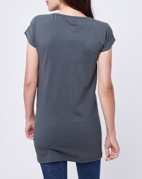 T-Shirt Long gris ardoise