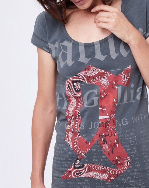 T-Shirt Long gris ardoise