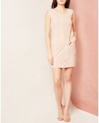 Robe sans manches en velours de Cuir sable