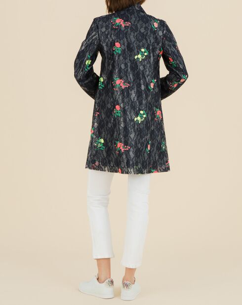 Trench broderies dentelle Rainy Day bleu marine