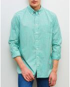 Chemise classique vert/blanc