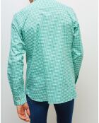 Chemise classique vert/blanc