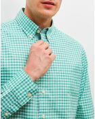 Chemise classique vert/blanc