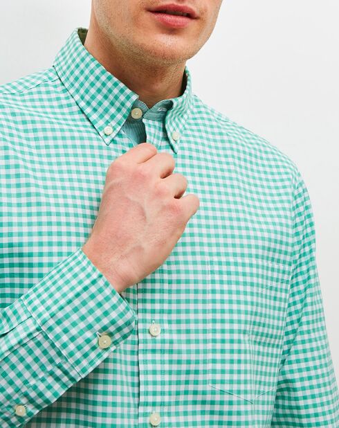 Chemise classique vert/blanc