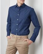 Chemise Slim Fit Made in Japan motifs bleu marine/bleu