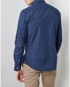 Chemise Slim Fit Made in Japan motifs bleu marine/bleu