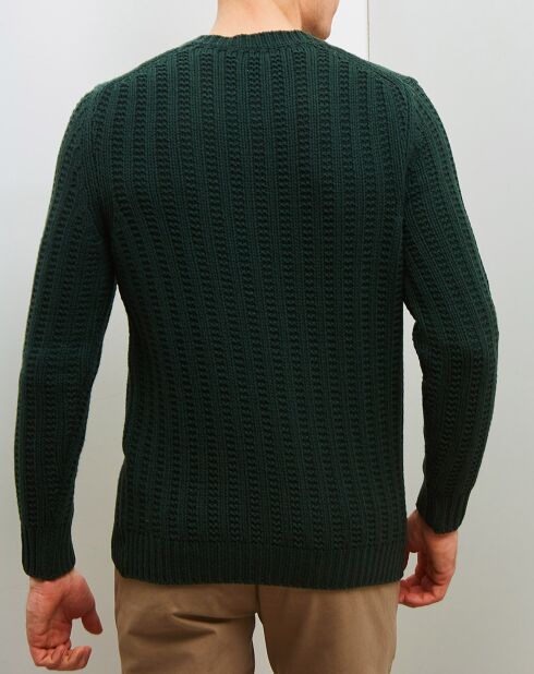 Pull en Laine mélangée Mayfair col rond grosse maille vert foncé