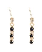 Boucles d'oreilles Quatuor Précieux Topaze & Saphir or jaune