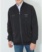 Gilet zippé 100% Laine Aston Martin Racing noir