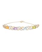Bracelet Launceston Diamants 0.42 ct & Pierres semi-précieuses or jaune