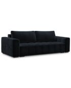 Canapé velours convertible avec coffre de rangement 3 places luca bleu foncé - 250x105x85  cm