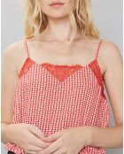 Caraco Bam Singlet Lcs rouge/blanc