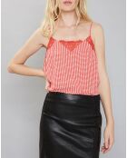 Caraco Bam Singlet Lcs rouge/blanc