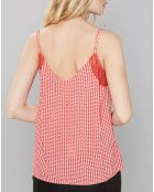 Caraco Bam Singlet Lcs rouge/blanc