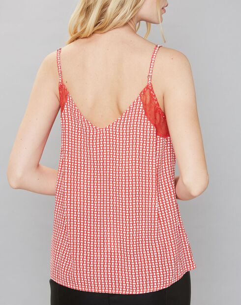 Caraco Bam Singlet Lcs rouge/blanc