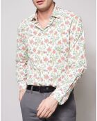 Chemise Regular Fit imprimé fleuri blanc/multicolore