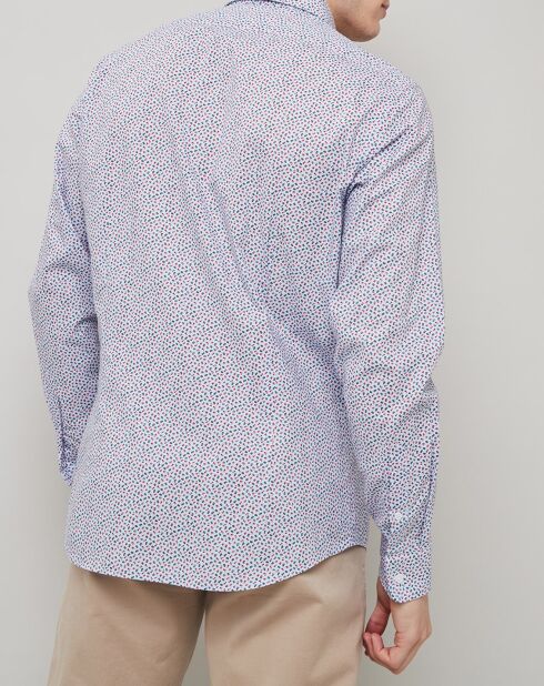 Chemise Regular Filt à fleurs bleu ciel