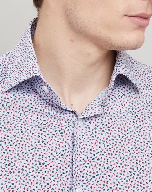 Chemise Regular Filt à fleurs bleu ciel