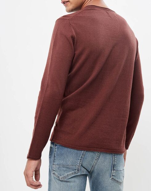 Pull en Coton & Laine Fabien marron