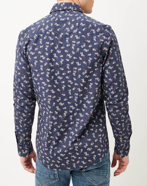 Chemise regular Orion imprimée bleu marine