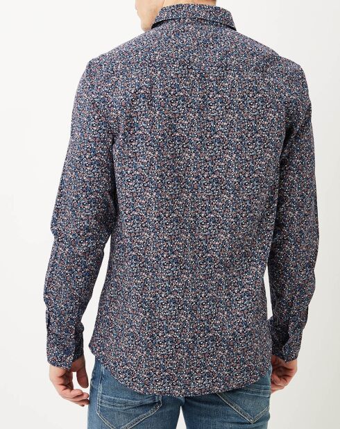 Chemise regular Orfeo liberty bleu marine