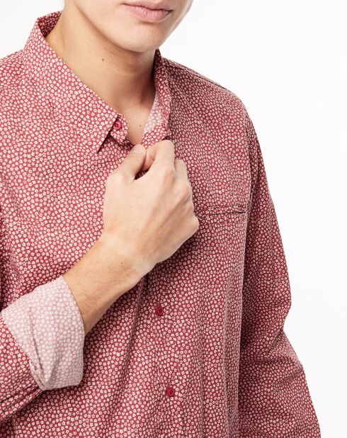 Chemise regular Orlando imprimée groseille