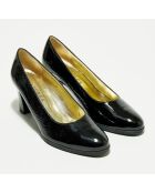 Escarpins en Cuir vernis Oisa noirs - Talon 6 cm