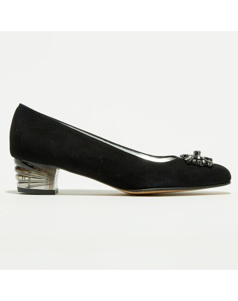 Trotters en Velours de Cuir Octavo noires - Talon 4 cm