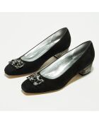 Trotters en Velours de Cuir Octavo noires - Talon 4 cm