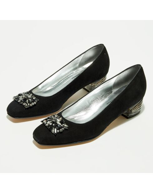 Trotters en Velours de Cuir Octavo noires - Talon 4 cm