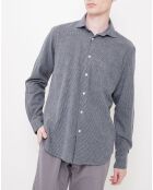 Chemise regular Penn quadrillée gris/noir